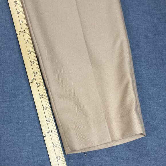 Charter Club 100% Wool Pants Sz 10 Tan Pleated High Waisted Dressy Trousers NEW - Picture 13 of 15
